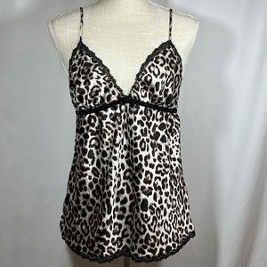 Victoria’s Secret Womens Cheetah Print Chemise Slip Top Size L
